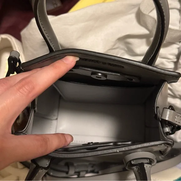 Charles & Keith Elegant Rene Elongated Top Handle Bag in Grey - Picture 2 of 5